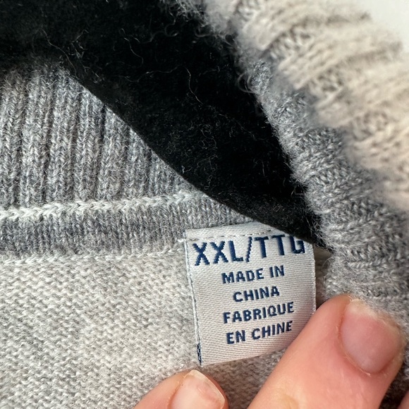 Tommy Bahama Mens Soft Sands Cashmere Button Mock-Neck Sweater in Gray (Sz XXL) - Picture 4 of 9